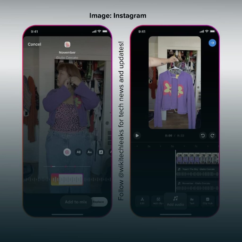 Instagram Reels with Multiple Audio Tracks